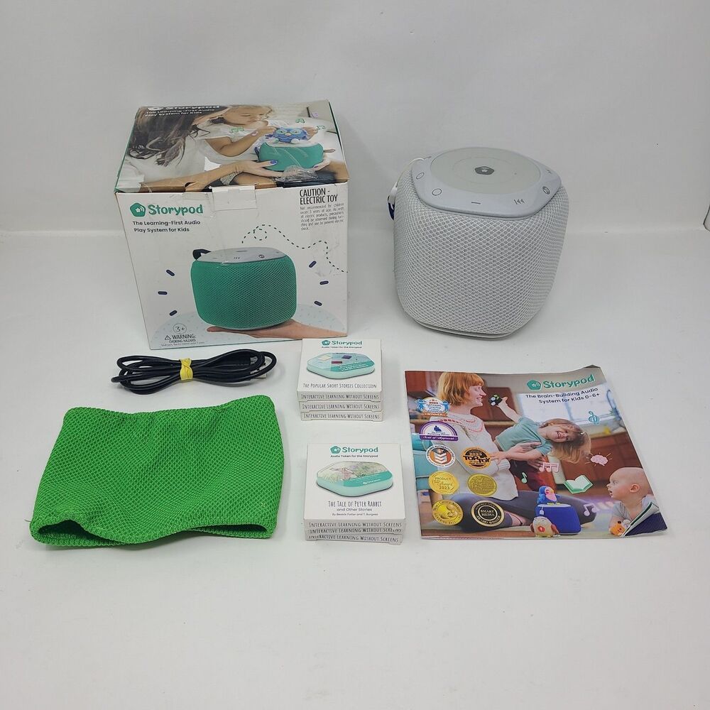 Audio Storytelling Speaker Story Pod Kids Sleep Aid  W/ Cover and 6 Audio Tokens